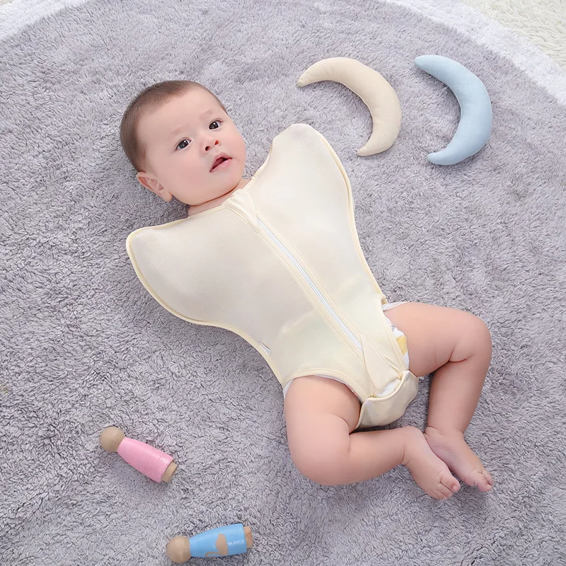 Summer bamboo fiber newborn swaddle newborn baby  surprise sleeping bag shorts onesie Ha Baby products