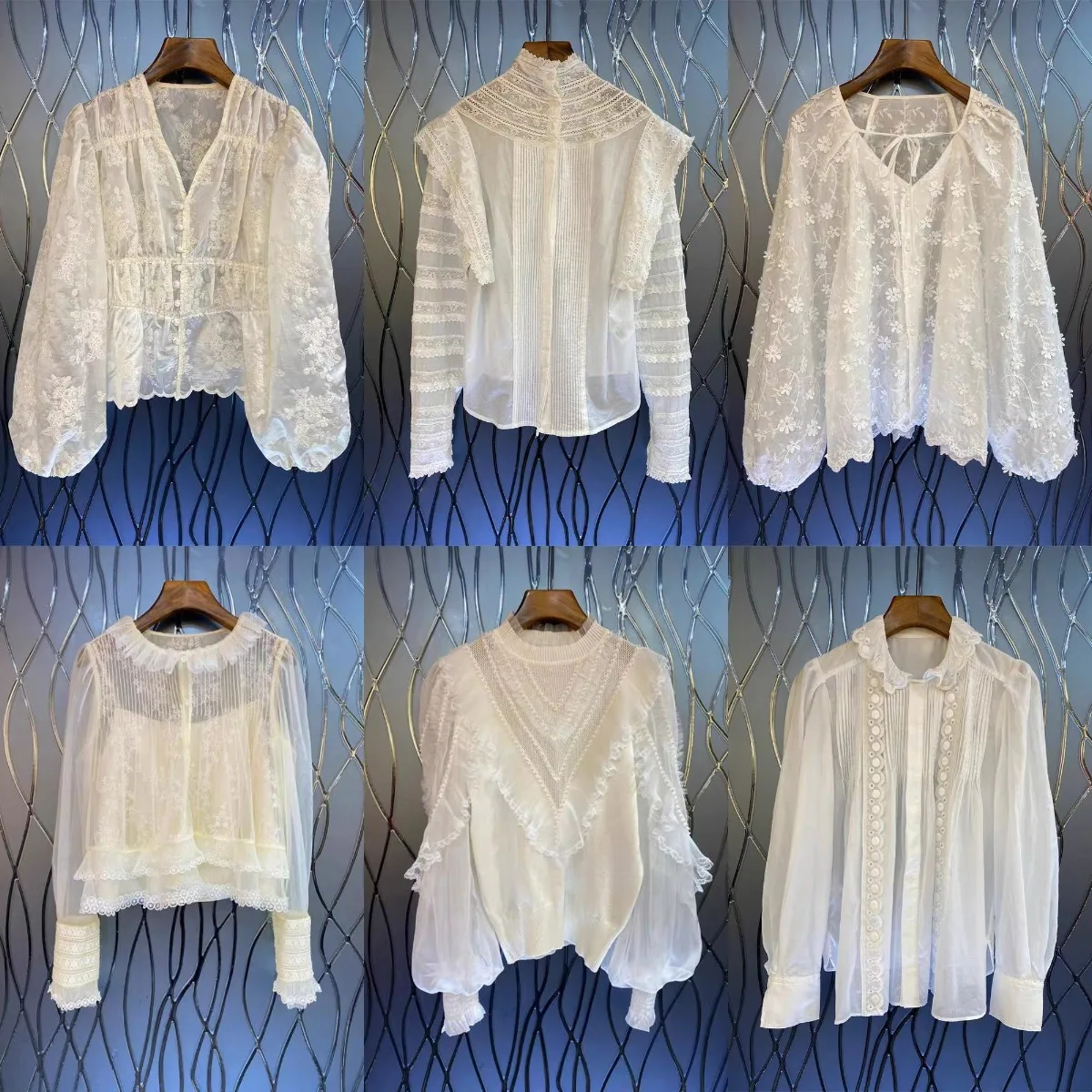 Loose Casual Shirts Basic Office Lady Blusa Turn-Down Collar Vintage Print Tops Elegant Chiffon Women Blouses