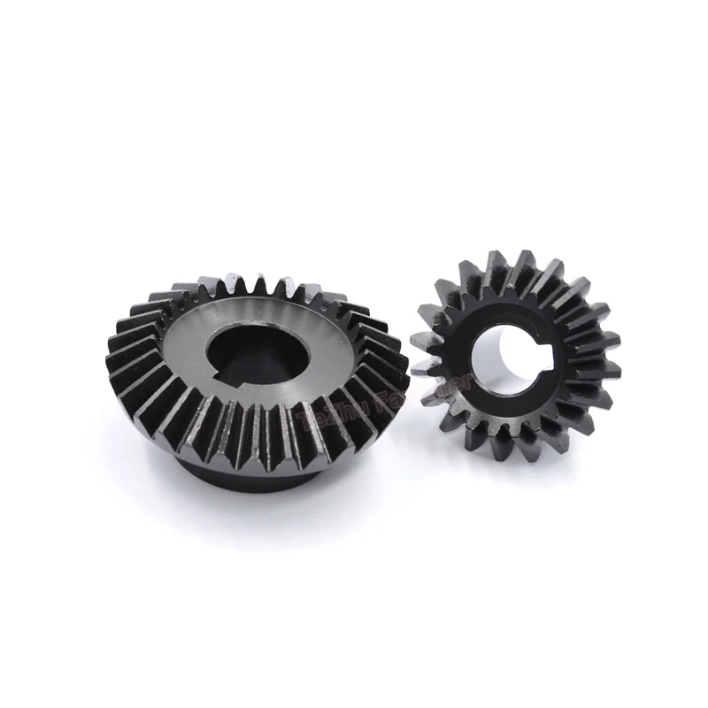 1PCS 1to1.5 Bevel Gear 1M 20T 30T Bore 6/8/10/12mm 90 Degrees Meshing Angle Steel s Screw Hole M5 45# Carbon