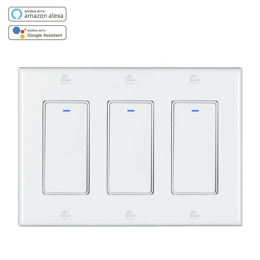 Weiwo New design APP Remote Control Wall Button Zigbee Smart Home Light Wireless Switch for Amazon alexa google home