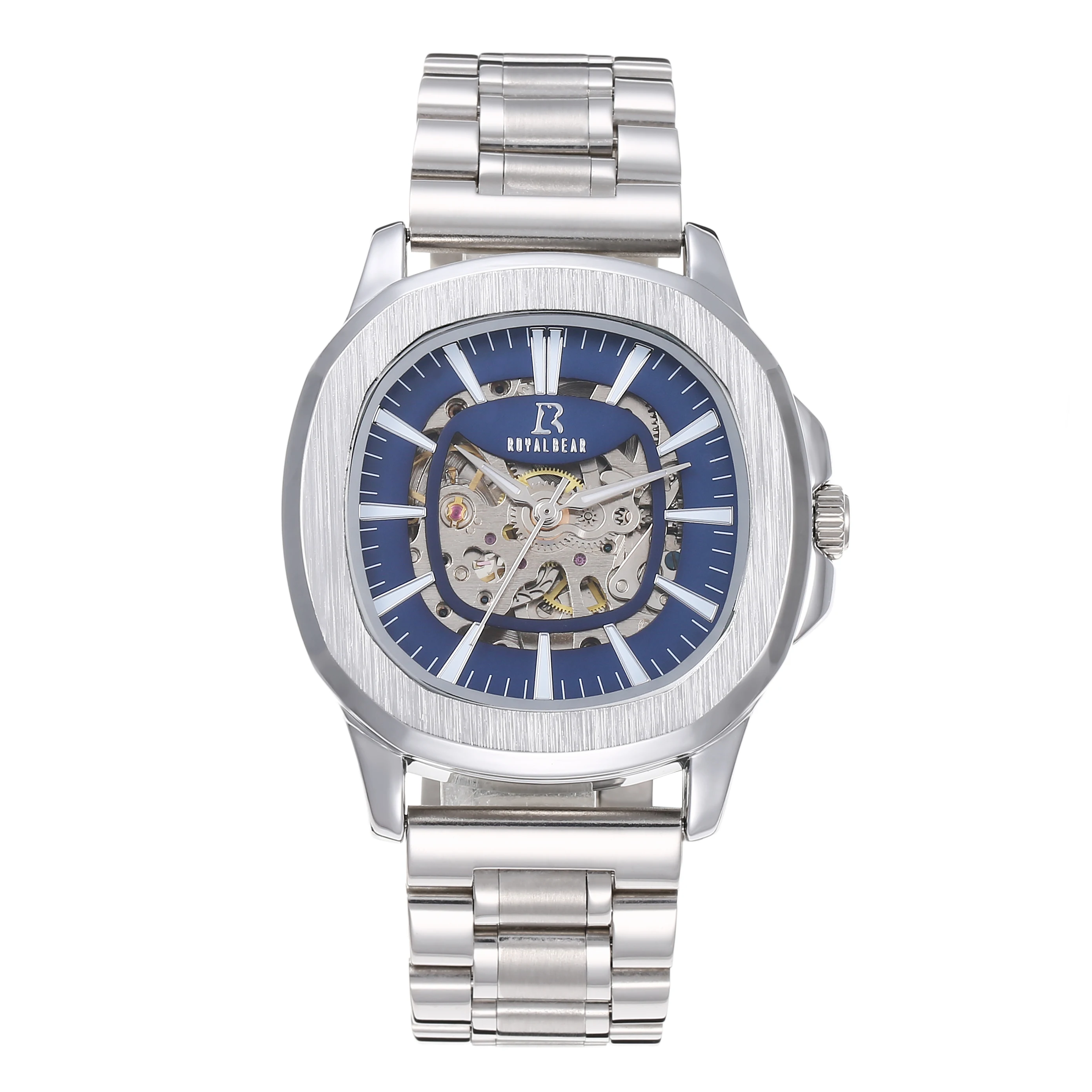2024 Royal Design Transparent Fashion Luminous Gear Movement Mechanical Mechanical Wristwatch