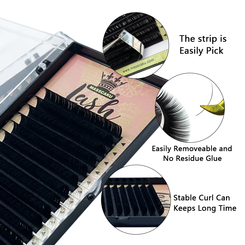 Private Label classic volume 25mm mink cashmere 25mm lash trays eyelash extension