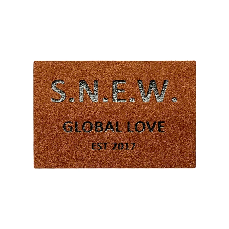 High Quality Tags Labels Factory Custom Logo Debossed Sew On Real Genuine Jeans Leather Patches for Clothing