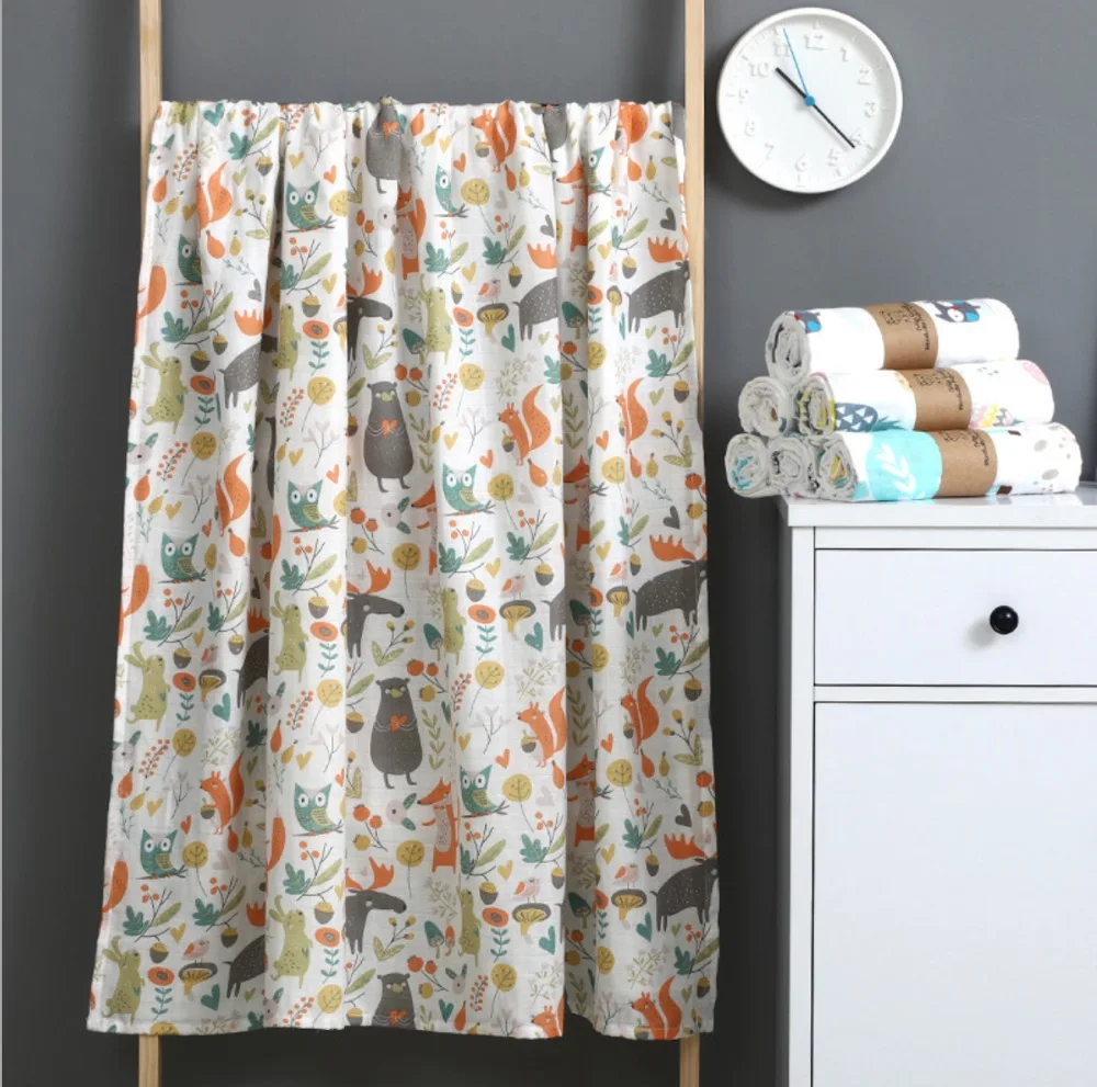 Оптовая продажа, 100% хлопок, неотбеленная ткань, детская простая муслиновая пеленка