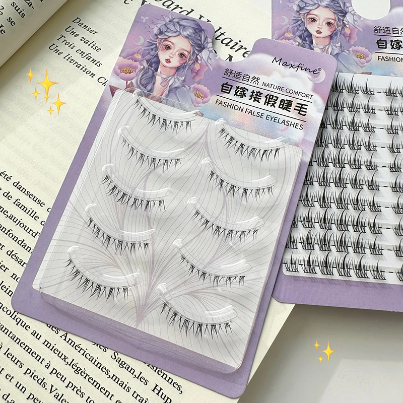 Manga Lashes Individual Cluster Eyelashes Quick DIY Eyelash Extensions KIT Cosplay Lashes Natural Feather Synthetic Hair 1 Pcs