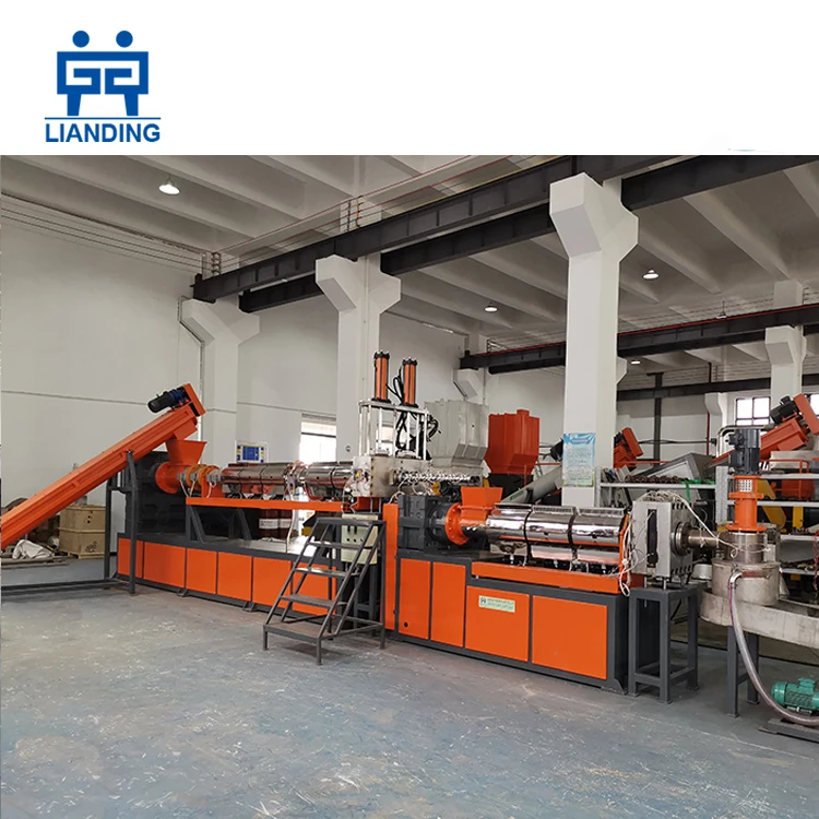 Two Stage Recycled Plastic PE Film Granulators Pellet Making Machine Line