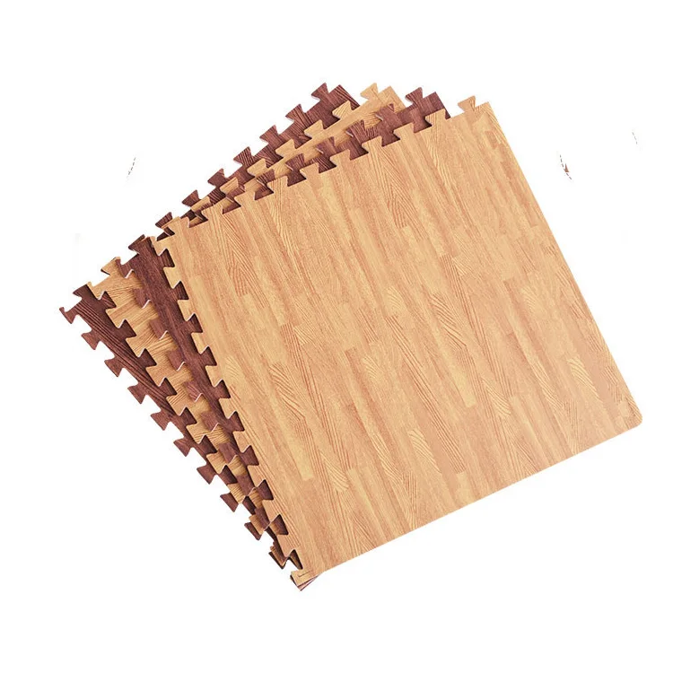 
Cyber Eco Friendly Sound Insulation Anti-skid Eva Foam Wood Grain Tatami Gym Puzzle Crawl Mat With Custom Size 