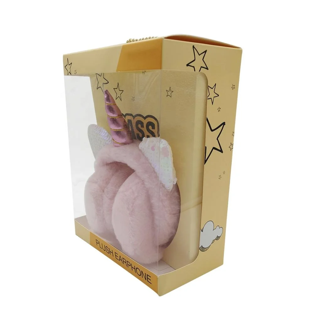 
High Quality Fashion Wired Cartoon Cute Animal Headphones Unicorn Plush Wired Headset Boys and Girls Headphone 