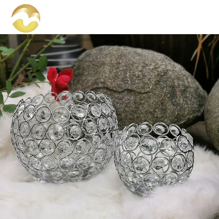 
Crystal metal wedding restaurant ornaments luxury candle holders for home decor 2020 