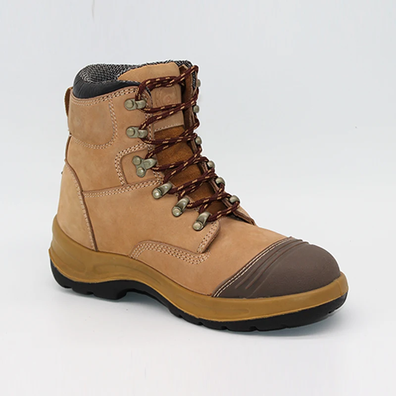 Cow nubuck shoes leather steel toe work safety nubuck shoes boots