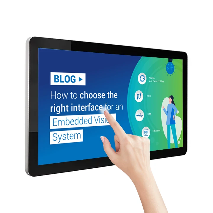 21.5 32-Inch LCD Monitor Display Touch Screen Wall-Mountable Tablet for Shopping Mall Wayfinding Welcome Display Car Use SDK