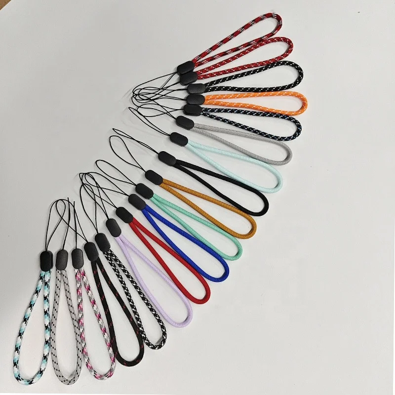 Custom woven women short hand phone wrist strap lanyard string rope for camera controller light selfie stick speaker usb keys