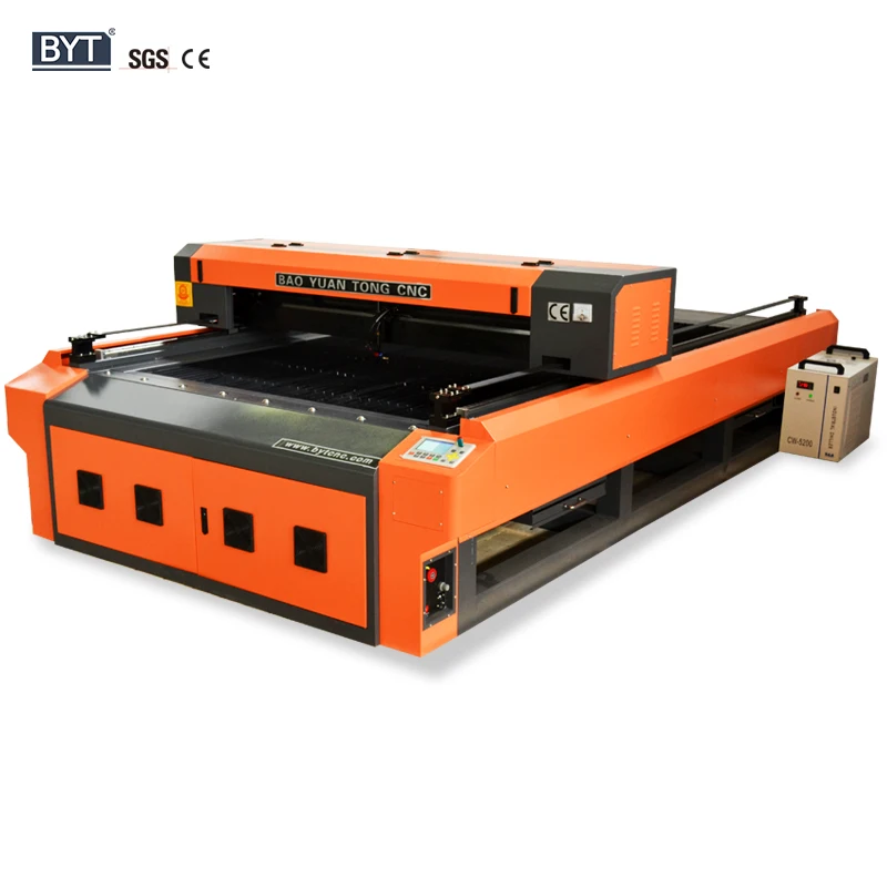 BYT CNC Share Large working size 1325 CO2 laser cutting machine for fiber leather MDF wood paper glass with low price