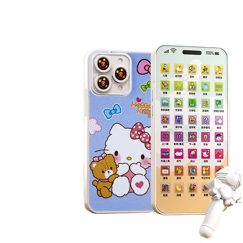 Analog call with light music with 1 lithium battery 40 keys smart early education mobile phone with microphone
