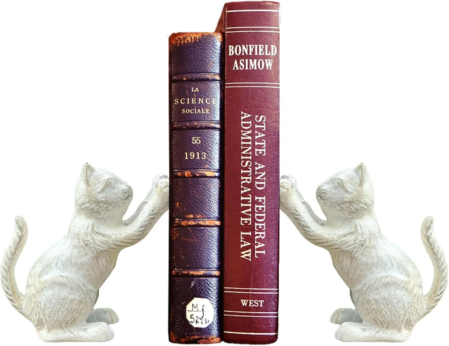 Home Decorative heavy duty cast iron door stopper bookend antique metal home decoration for office desk book shelf organizer