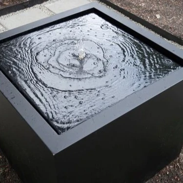 Modern garden Corten Steel metal black outdoor water fountains outdoor