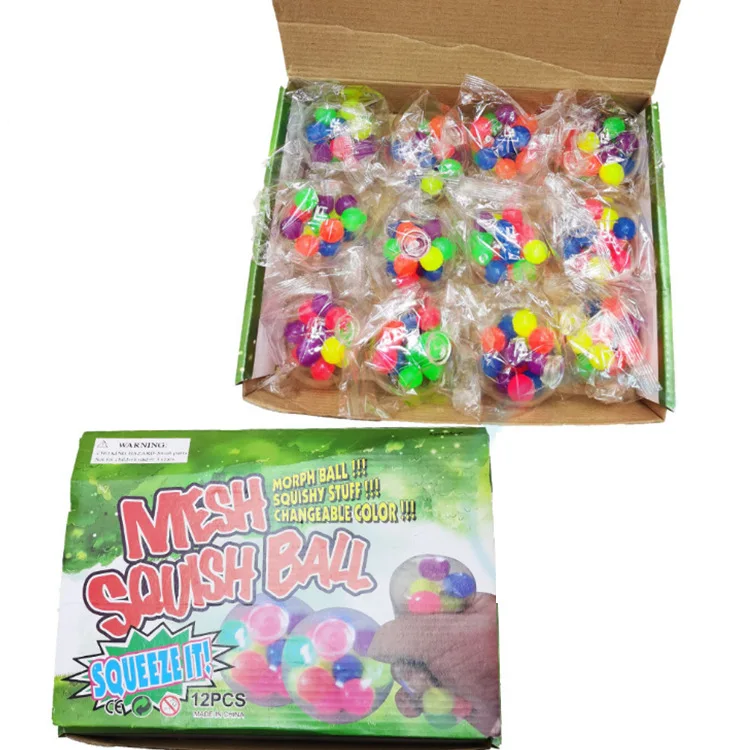 Wholesale Hot Sale Squeeze Ball Toy DNA Colorful Beads Relieve Promotional Color Stress