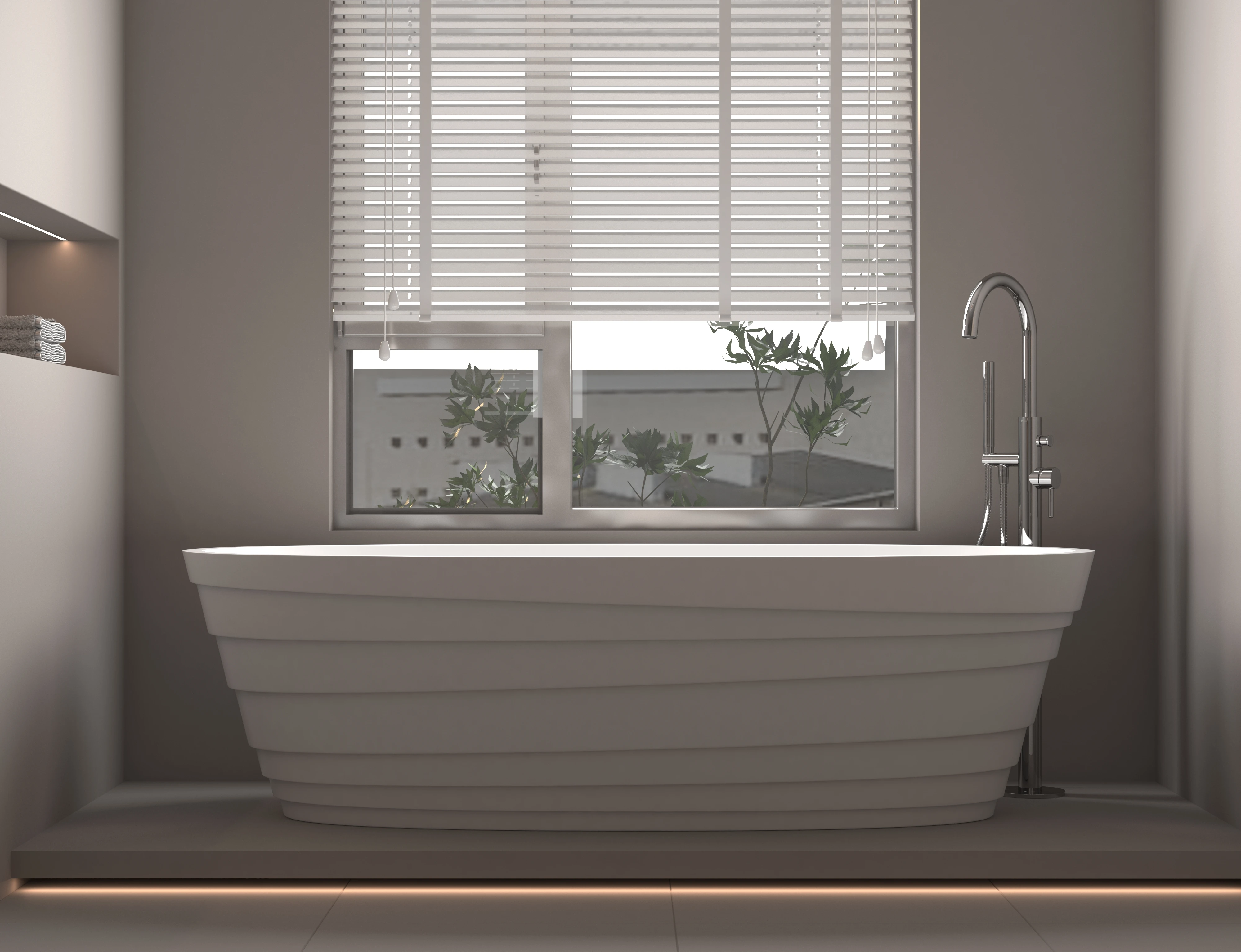 Floor Stand Concealed bathtub shower faucet bathroom tap with microphone hand shower set