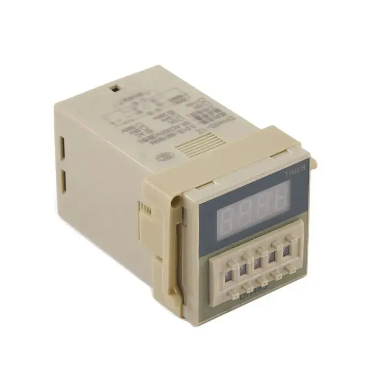 DH48S-1Z time delay relay 0.1s-990h AC 110V 220V DC 12V 24V Din Rai Time Switch digital LED time off relay