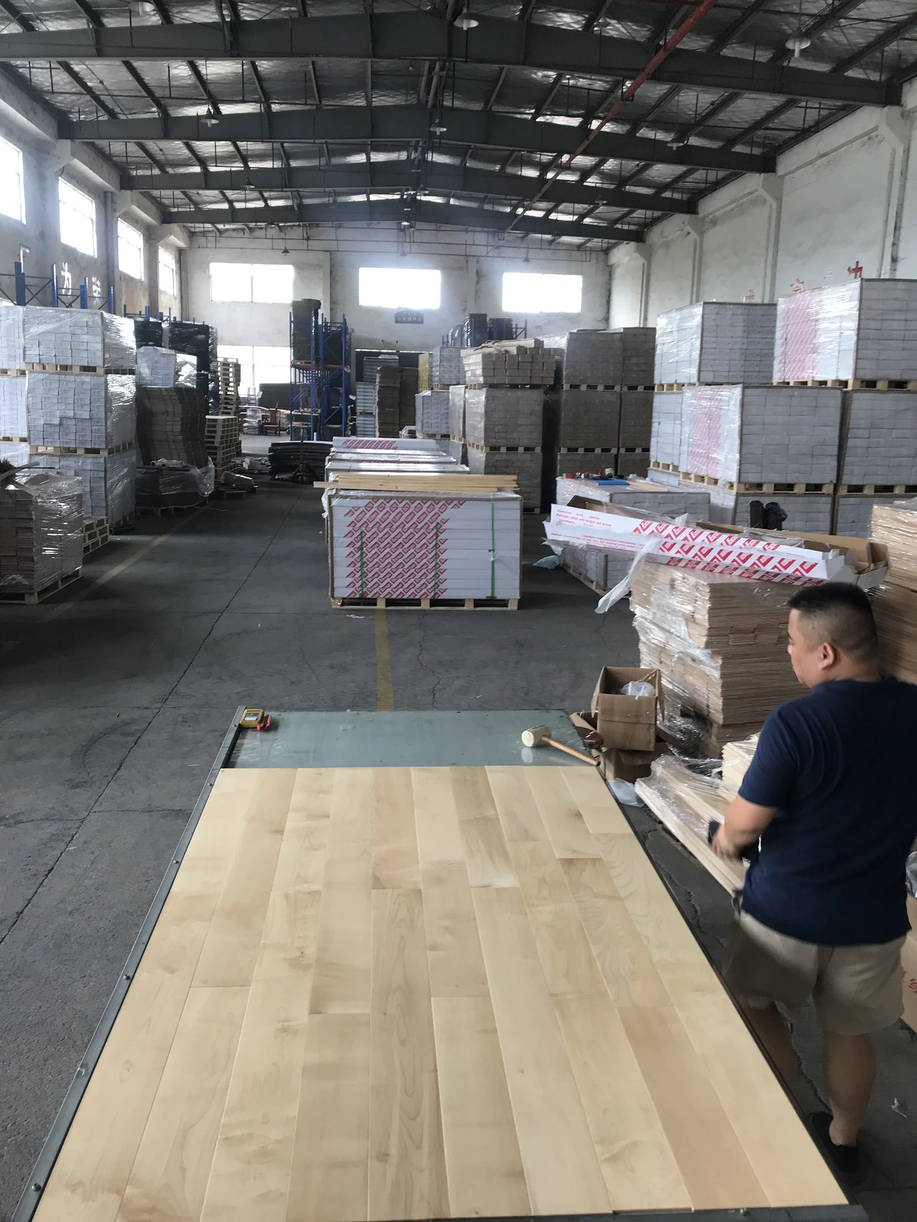 Jesonwood super flat engineered Canadian maple AB grade flooring