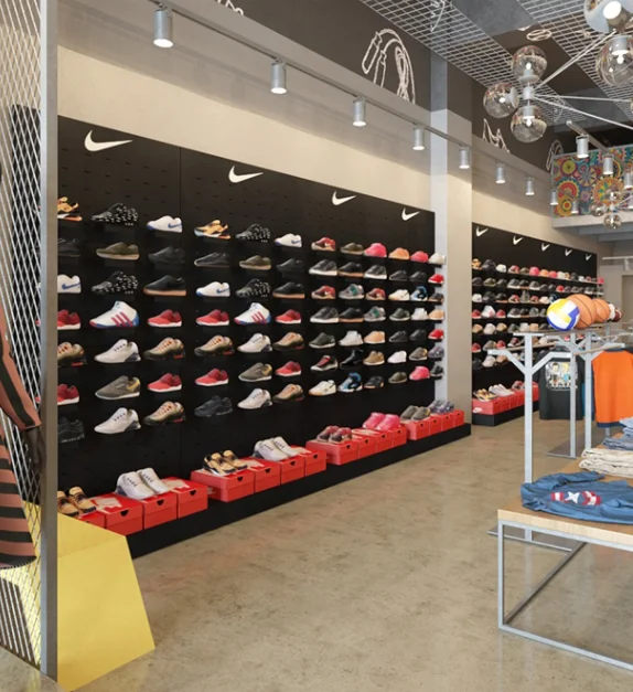 Wall Mount Shoes Display Rack shelves wall mounted sneaker display shoe store wall display