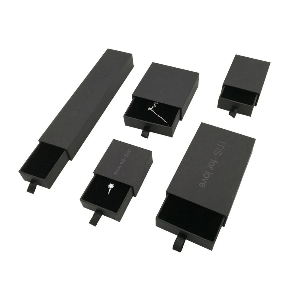 
Custom logo printed cardboard paper gift jewelry box 