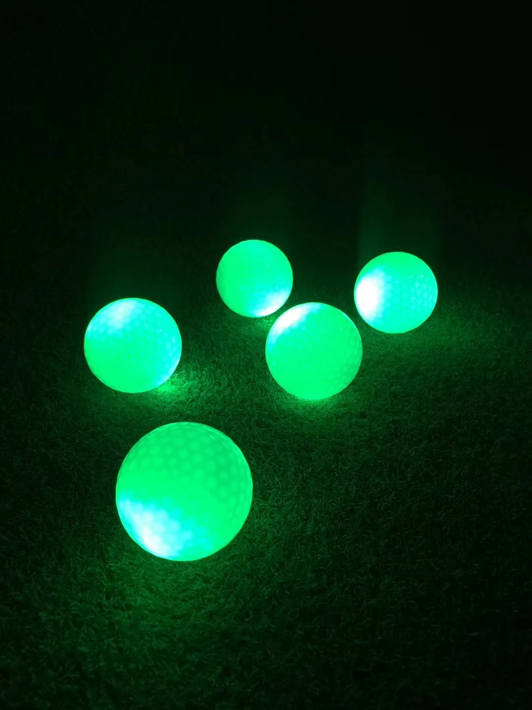 Custom logo Color Flashing Led golf balls Glow In The Dark Light Up Long Time Bright Golf Ball For Night Sports