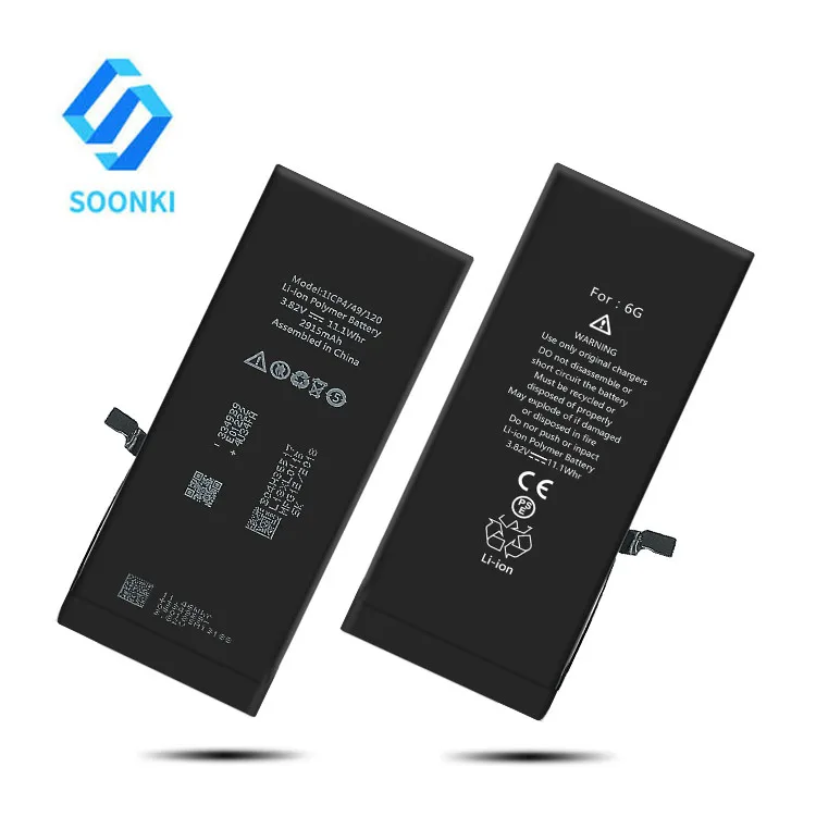 
Factory price mobile phone battery for iphone 6 6s 7 8 plus battery replacement Zero Cycle standard capacity 