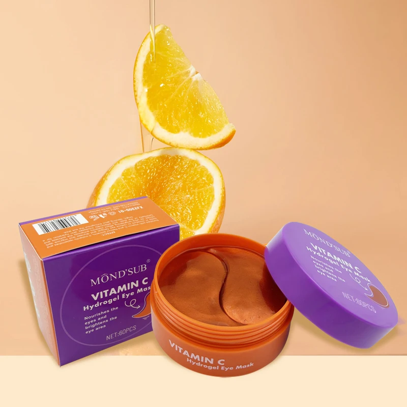 Custom Glitter Crystal Collagen Eye Mask Care Brightening Sheet Hydrogel Under Eye Patches Gel Hydrating Eye Pad For Dark Circle