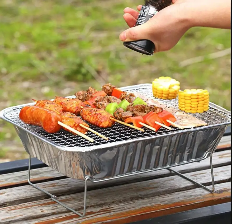 Outdoor Disposable Portable Camping Barbecue Instant Grill BBQ Tools