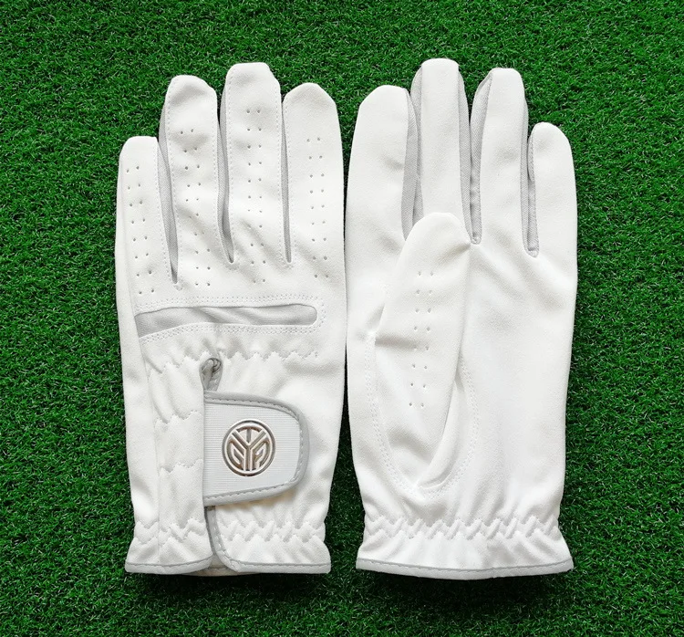 Custom Leather Golf Gloves Colorful Lycra Golf Gloves