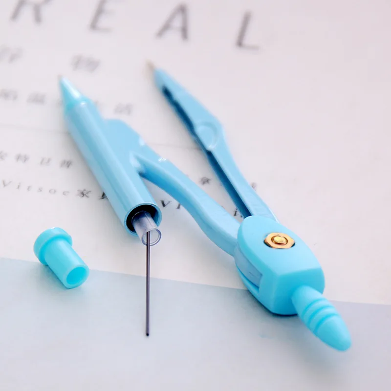 Набор металлических компасов для студентов, простые в освоении геометрические инструменты для рисования, простой компас