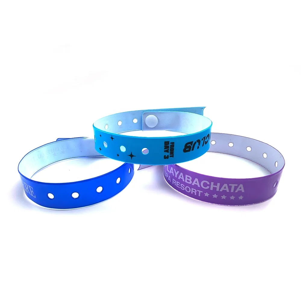 soft Comfortable Vinyl ID Bracelet Wrist band PVC Wristbands For Events