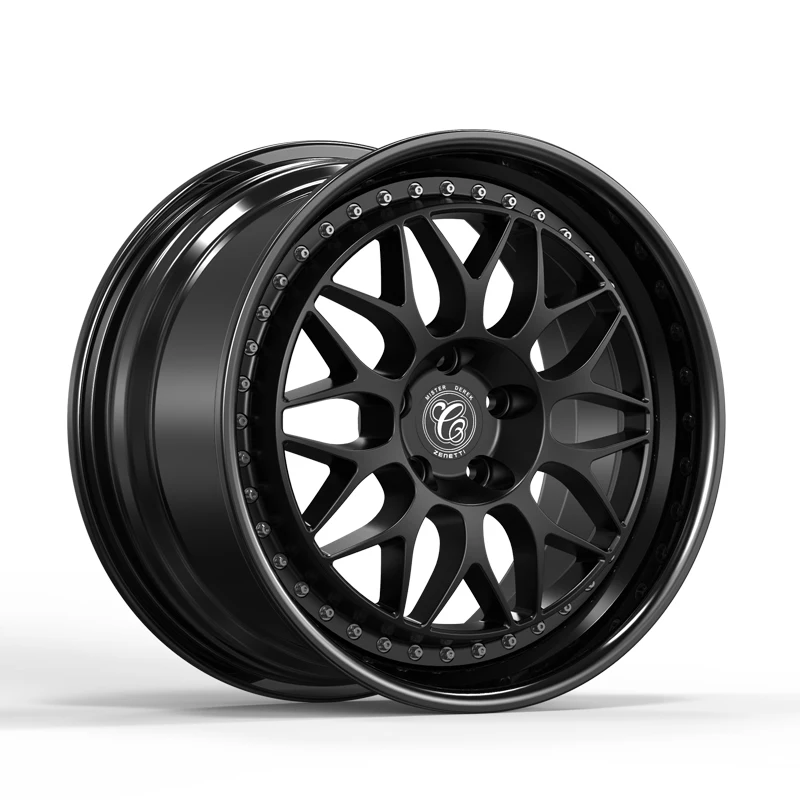 Custom China aluminum alloy 2 piece forged rims 16 17 18 19 20 21 22 inch black wheel alloy rim wheel hubs passenger car wheels