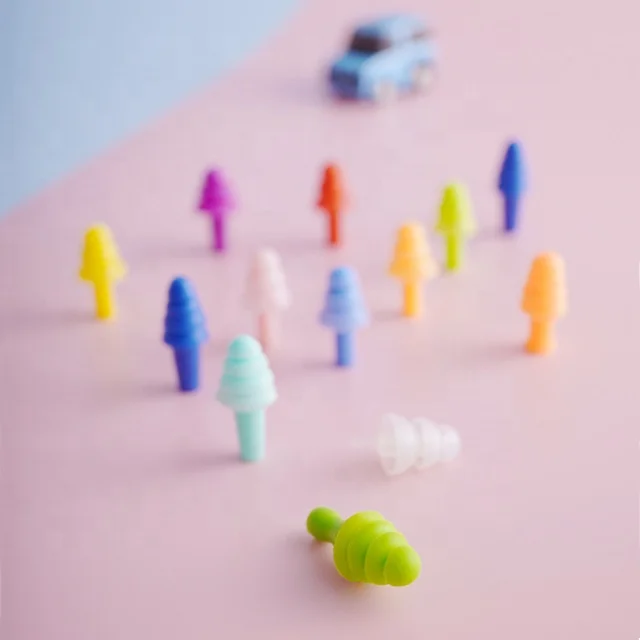 Reusable Silicone Ear Plugs Waterproof Noise Reduction Earplugs for Swimming