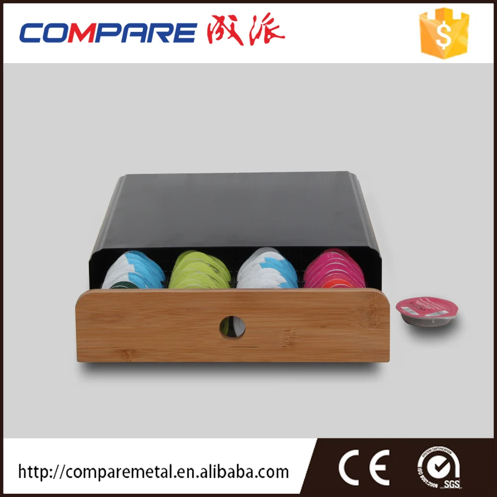 64pcs Mesh-Made Tassimo Coffee Pod Holder Functional Metal Drawer for Kitchen Storage Designed with OEM ODM Box Packed