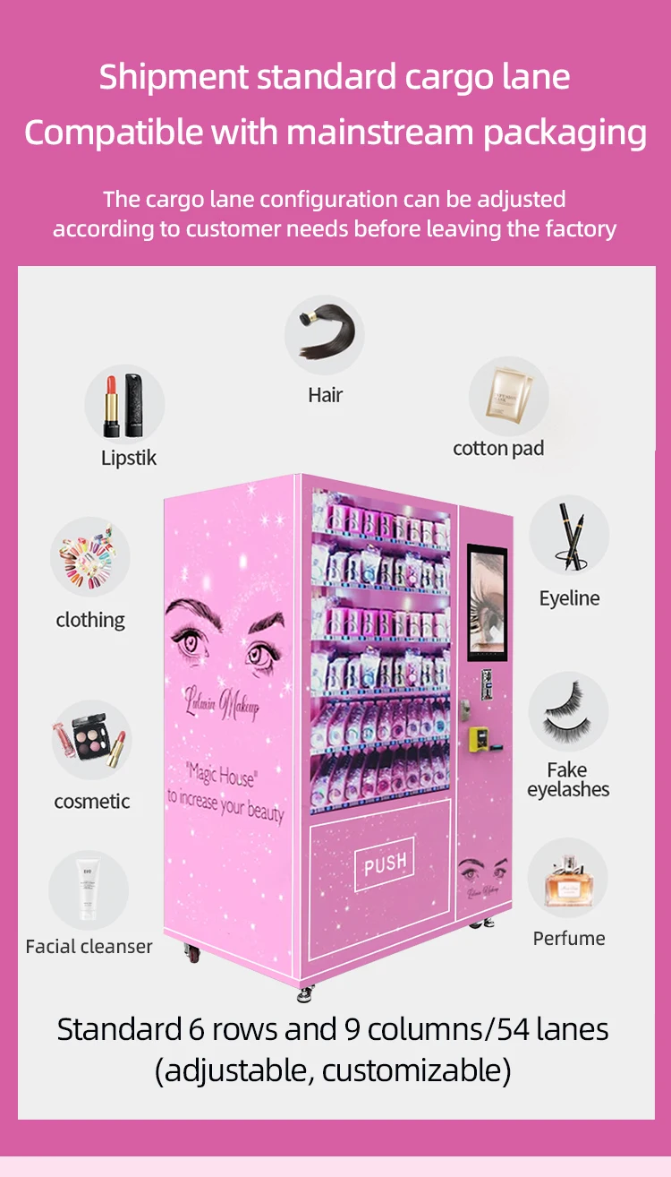 New product beauty makeup vending machine for eyelashes vending machine