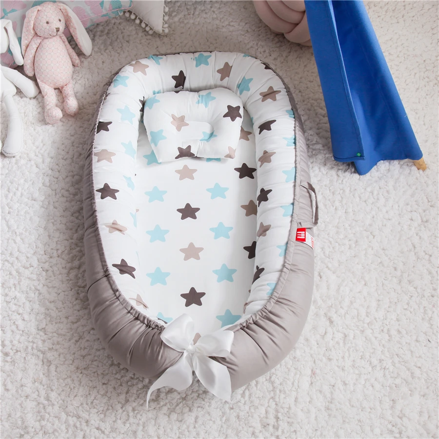 Wholesale Multifunctional 100% Cotton Safety Comfortable Portable Crib Newborn Co Sleeper Snuggle Bassinet Baby Nest