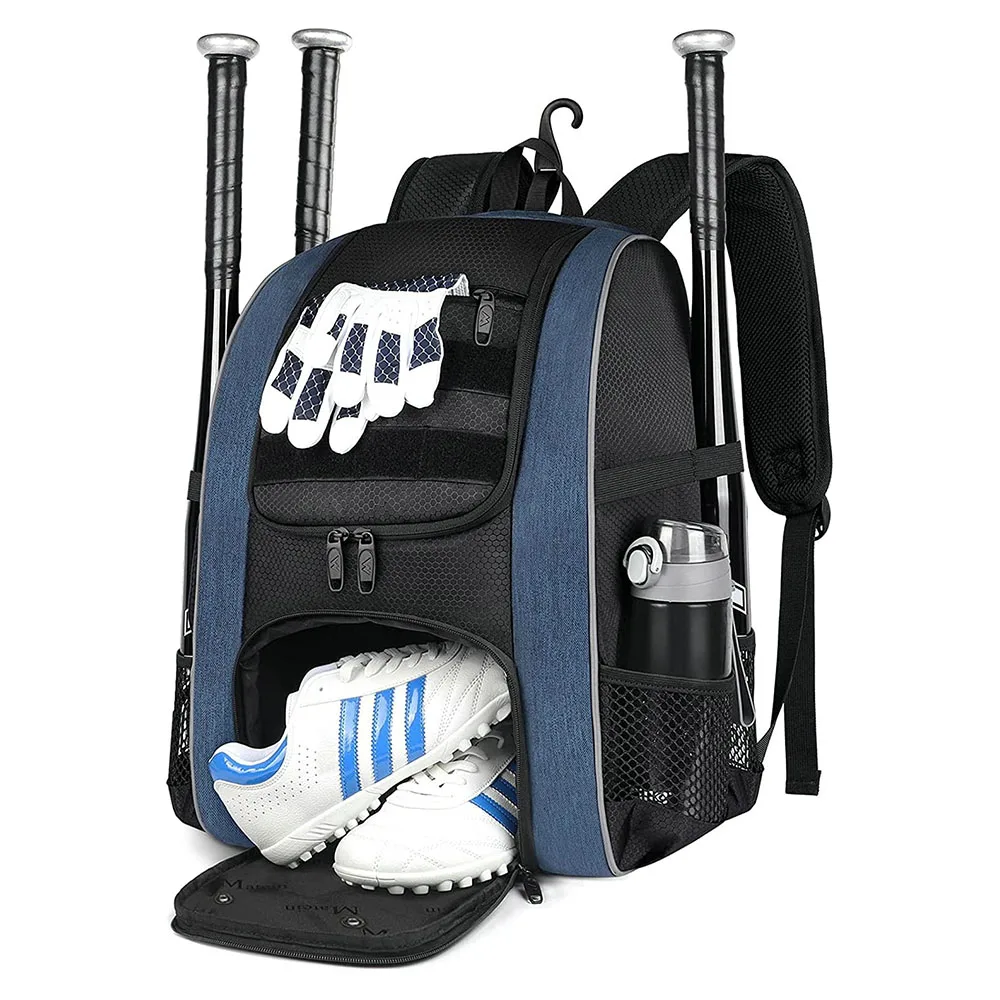 Custom Logo 40L Large Capacity Professional Baseball Bat Backpack With Shoe Compartment BaseBall Sport Backpack