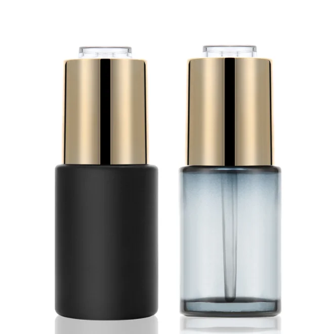 30ml glass dropper bottles self-priming pump essence oil bottle refillable perfume bottle