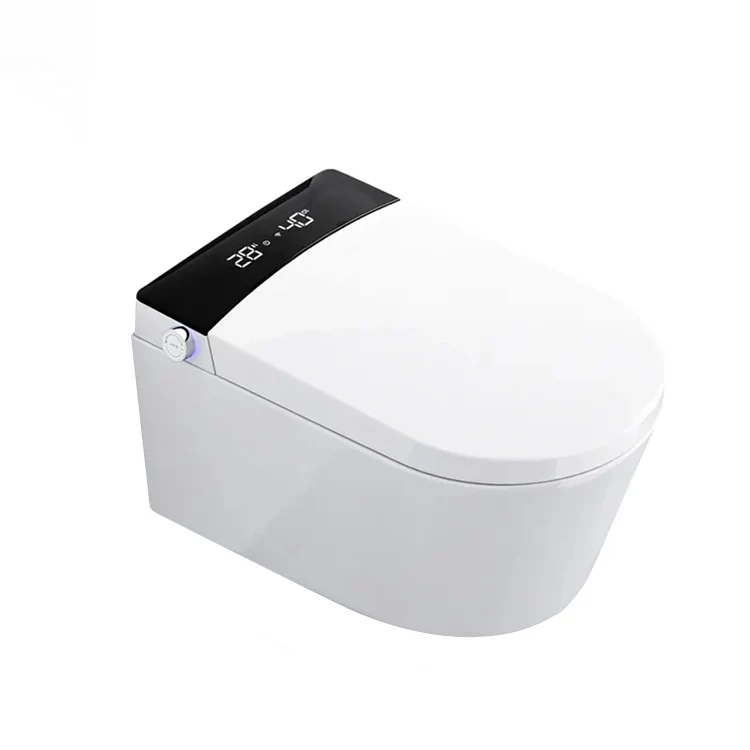 Smart Toilet Wall Mount Elengated Sanitary Ware P-Trap Washdown Wall-Hung Toilet With Concealed Tank