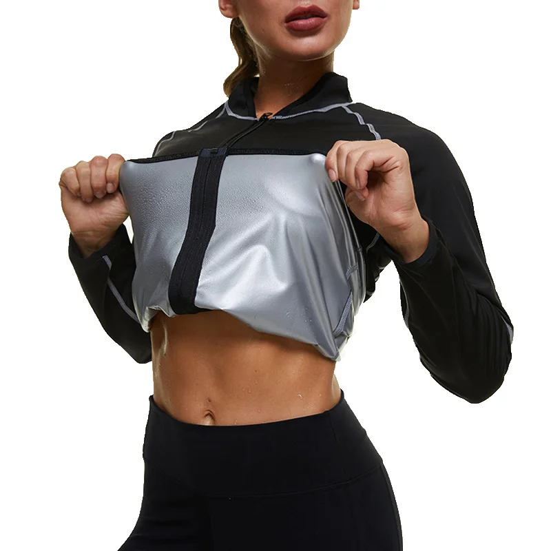 Neoprene long sleeve sauna suit sauna sweat Lady Weight Loss  Workout Sauna Slimming Suit For Women