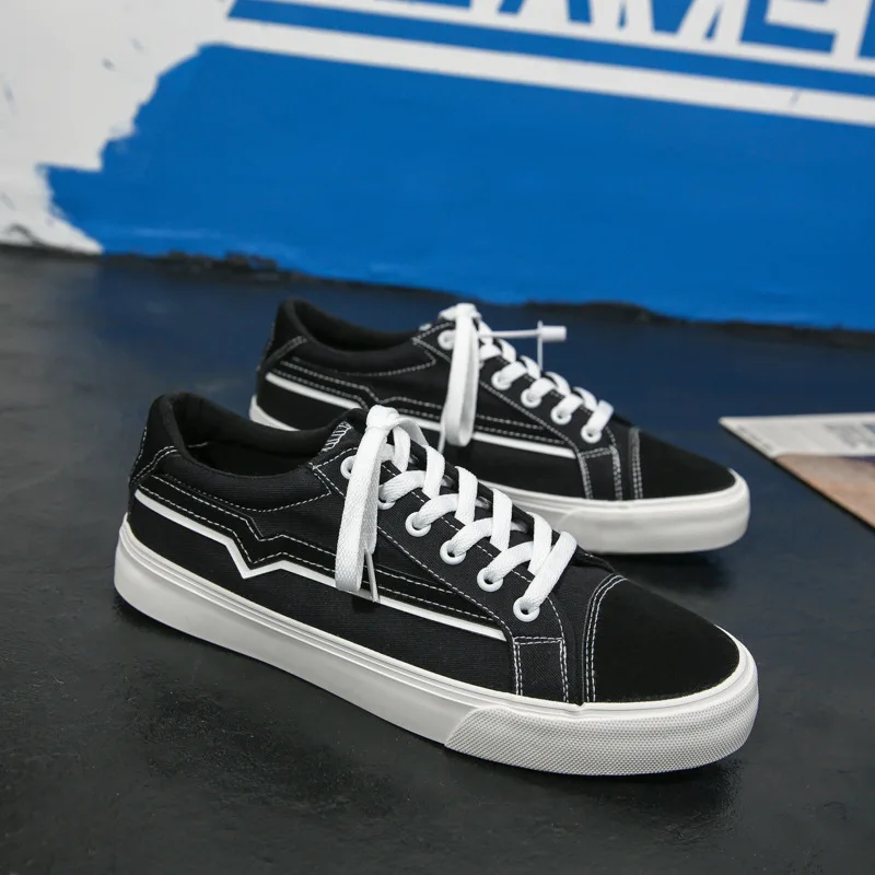 2022 new spring breathable canvas sneakers male boy students korean leisure trendy casual board wholesale OEM  flat shoes men