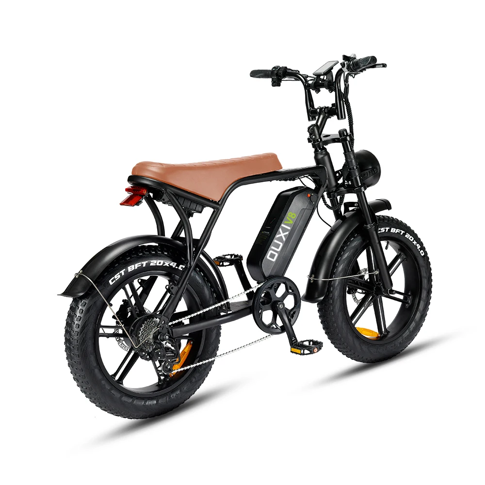 Li-Ion 15AH E-bike Толстая шина передняя подвеска цикл цифровой ЖК Fatbike OUXI V8