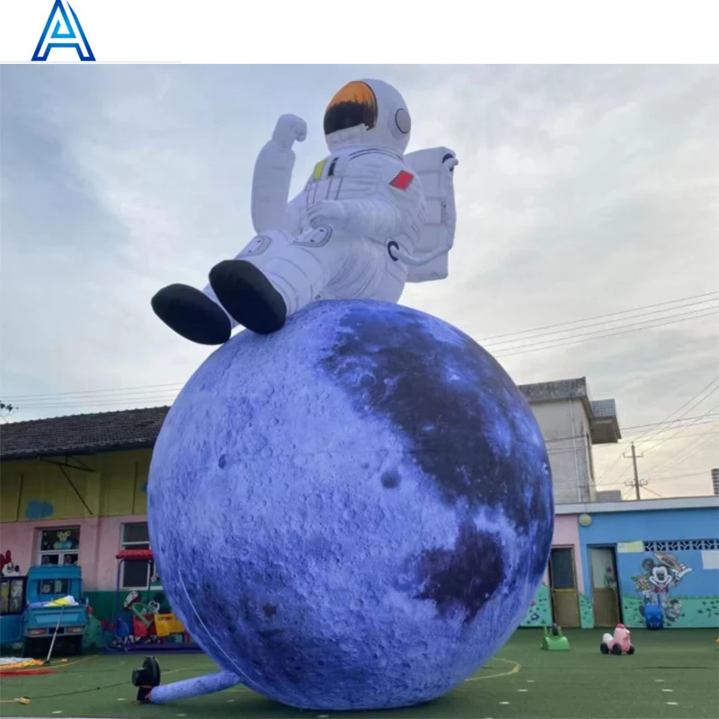 LED light decoration huge large big inflatable earth moon globe planet ball for exhibition party balloon