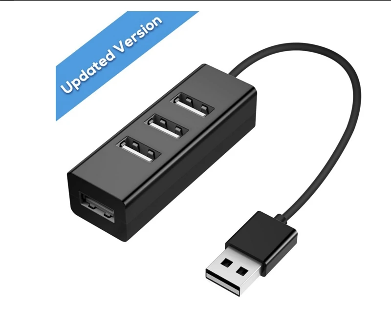 mini High Speed Thin Slim 4 Port USB 2.0 4 Ports Hub USB Hub 1.1 With Cable For Laptop PC Computer Wholesales Black White
