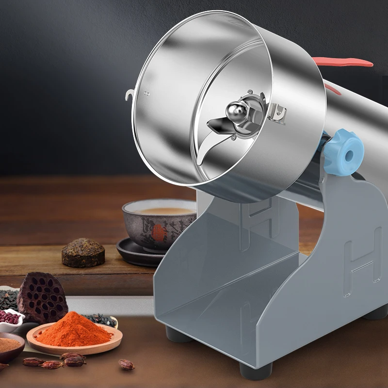 800g commercial spice grinder spring grinder machine home use small electric grain or flour mill
