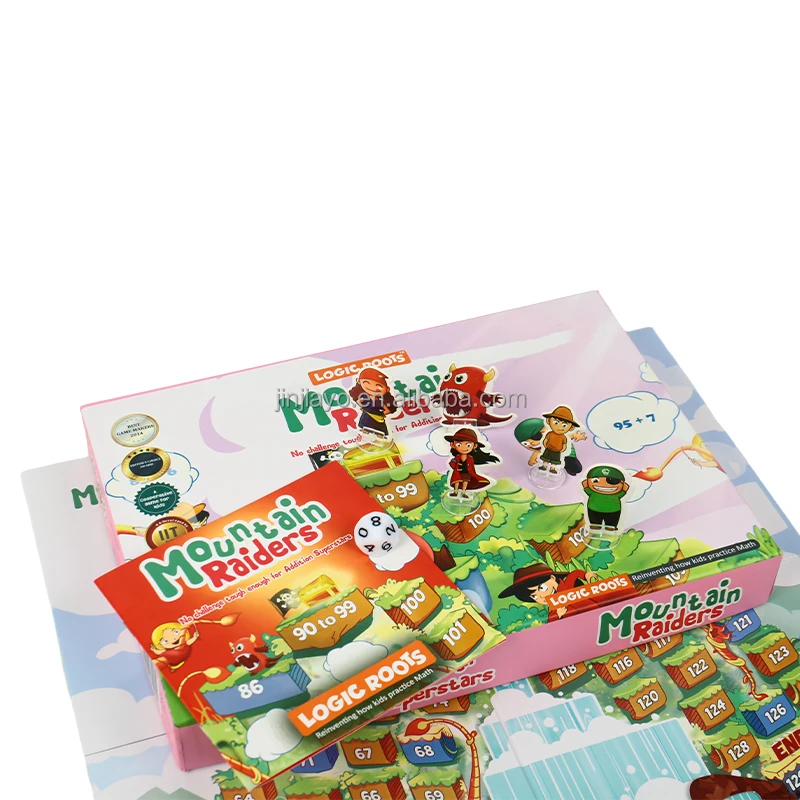 Jinayon Customized Design Paper Board Game Set High Quality Puzzles Toys For Kids Playing Strategy Board Games