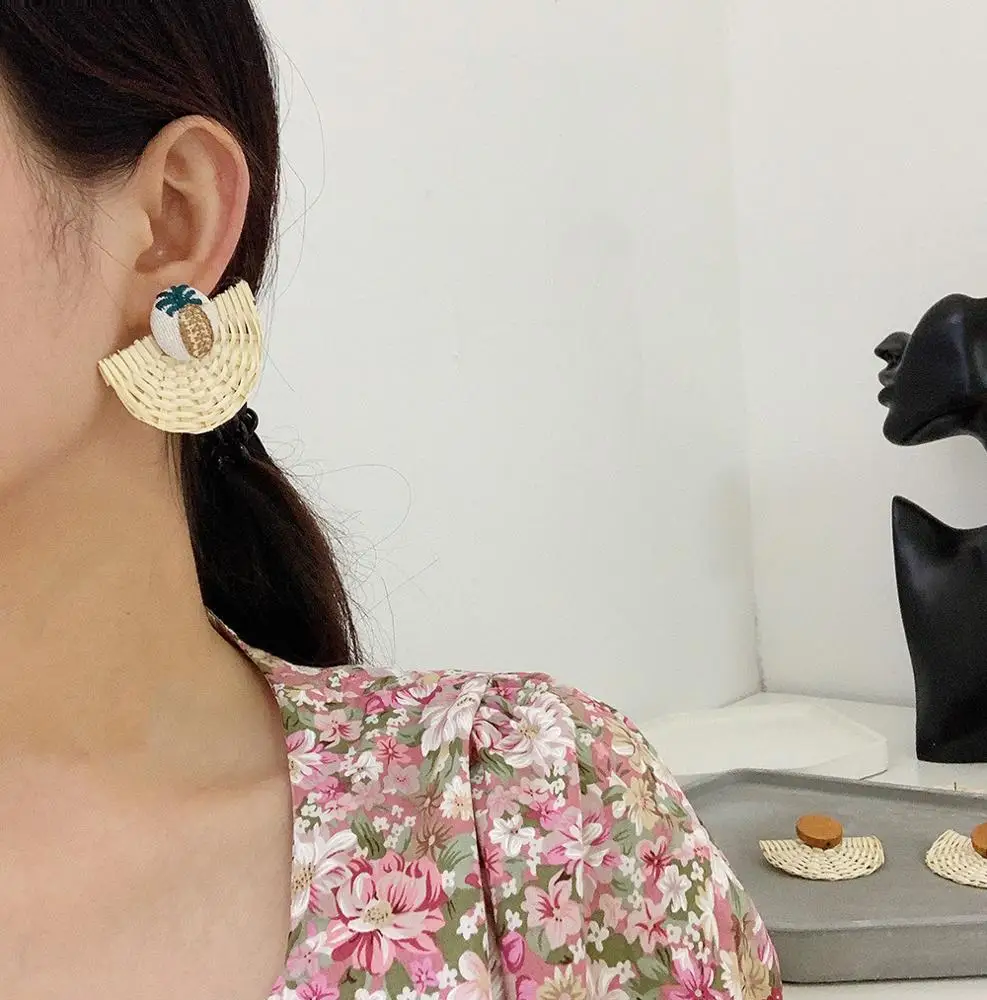 
Handmade 40 styles fashion wooden bamboo earrings hoops custom bamboo earrings 
