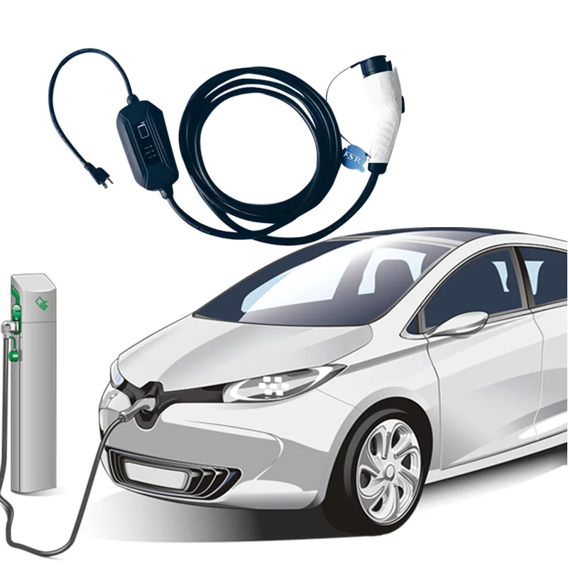 16A outdoor fast portable J1772 type1 to 62196 type2 ev charging cable